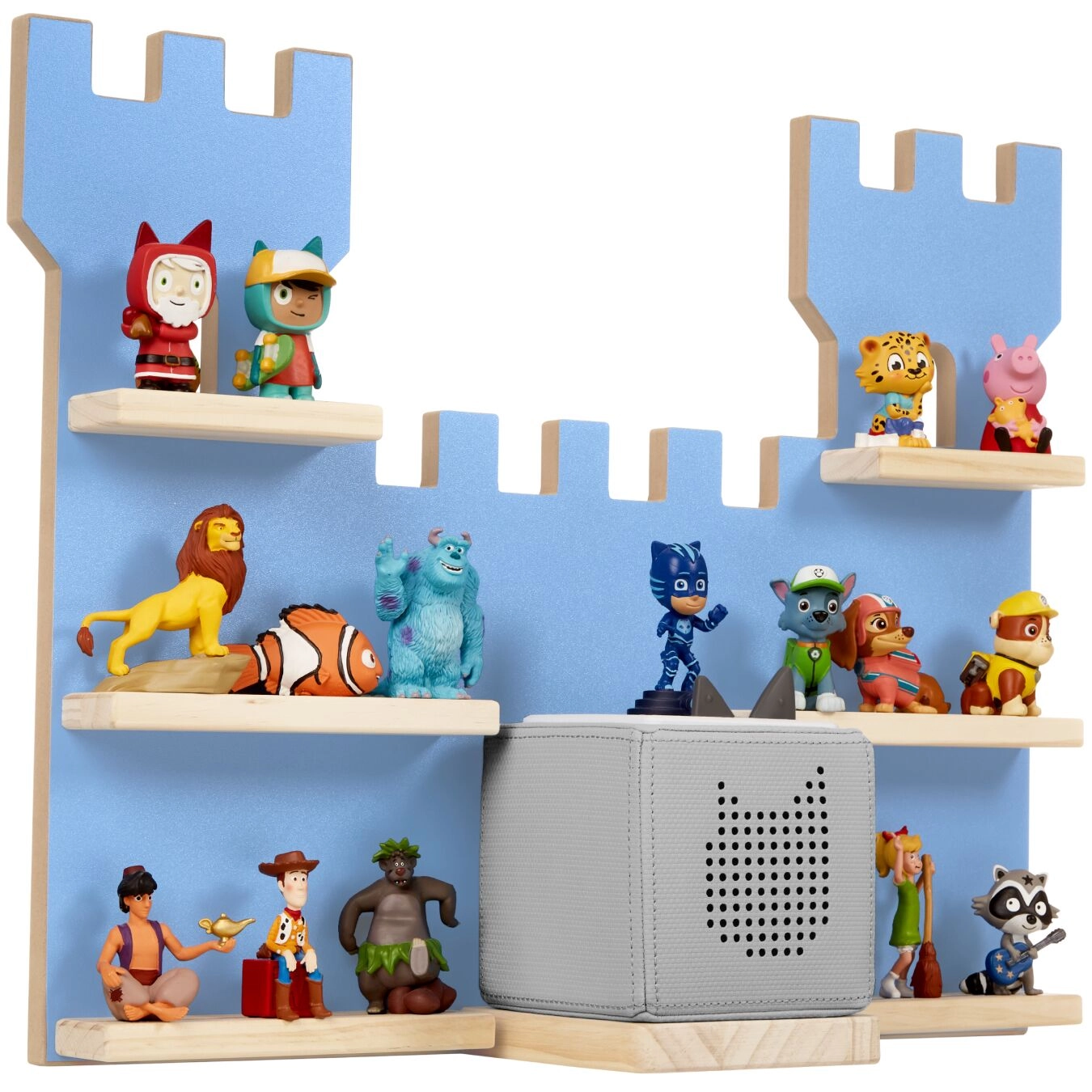 Wandregal MyLittleStory Fortress für bis zu 16 Tonies - blau