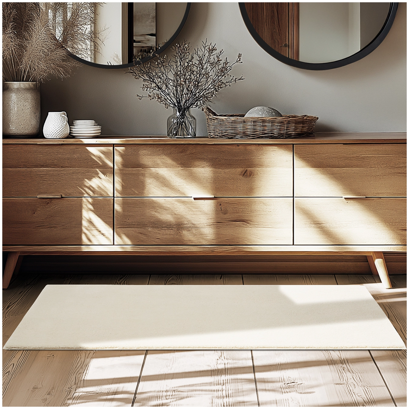 Kurzflorteppich Soft Zone - 80 x 150 cm, beige