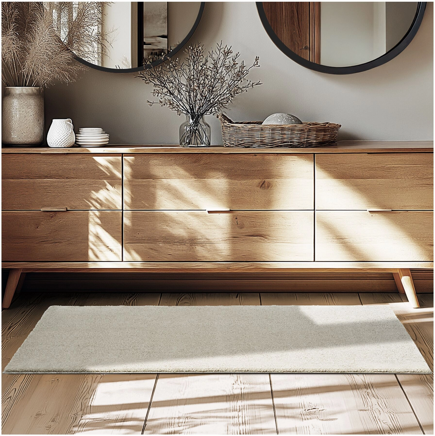 Kurzflorteppich Soft Zone - 80 x 150 cm, Sand
