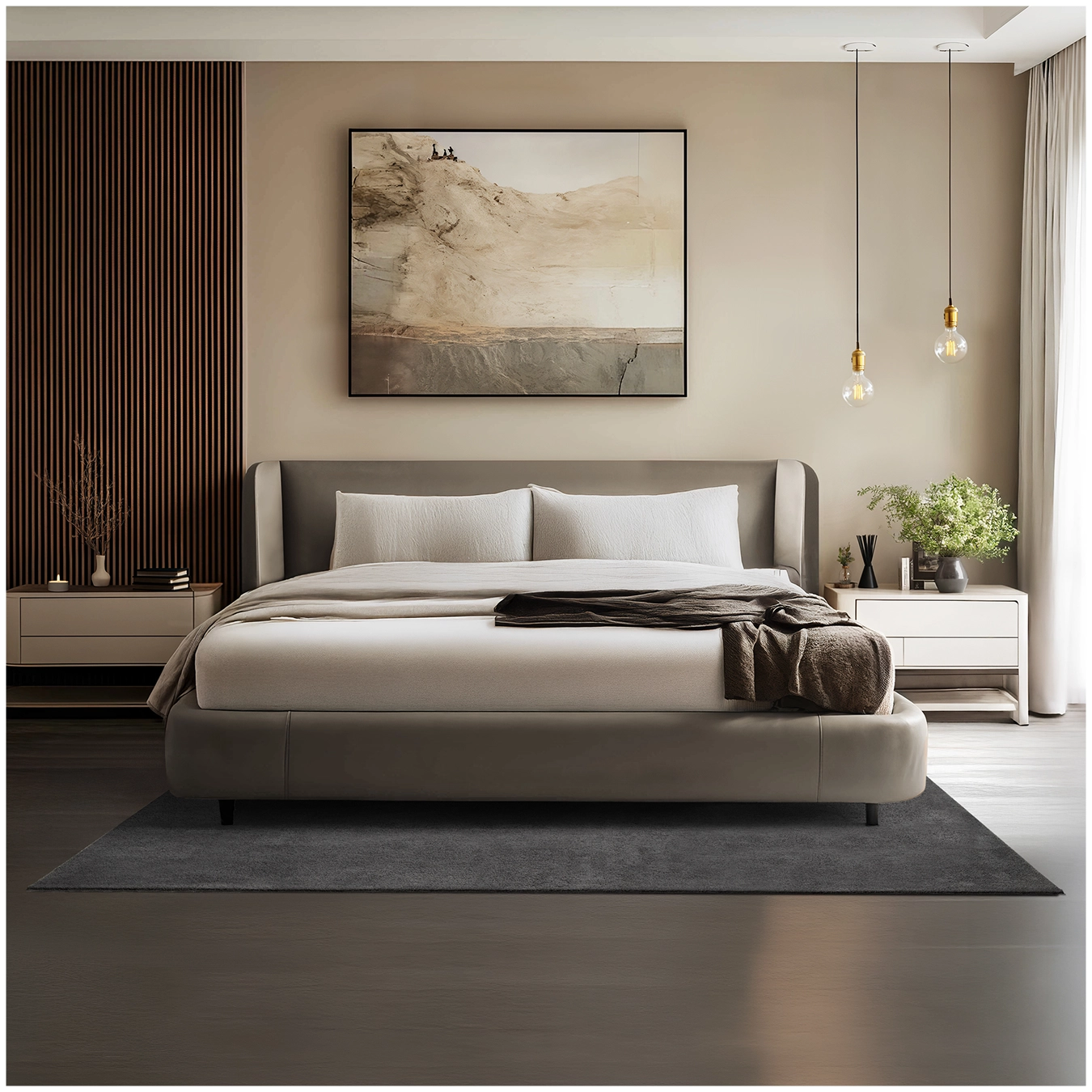 Kurzflorteppich Soft Zone - 140 x 200 cm, anthrazit