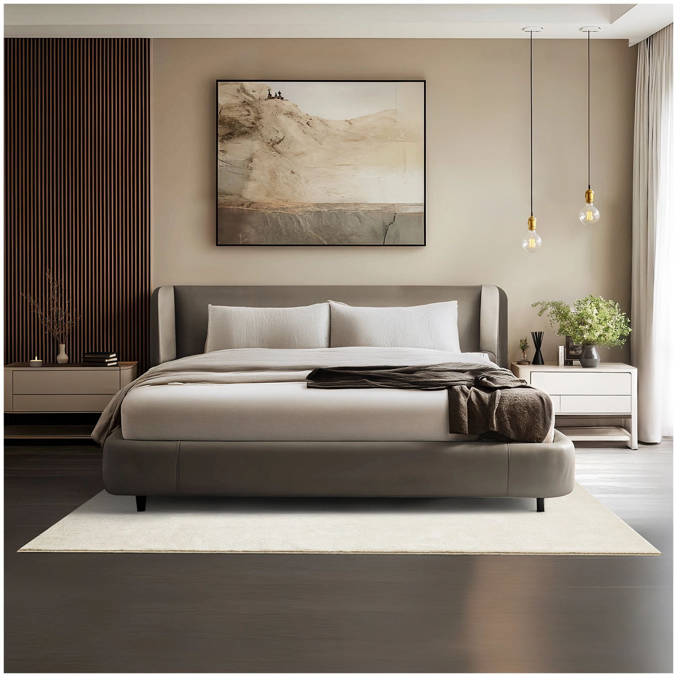 Kurzflorteppich Soft Zone - 140 x 200 cm, creme