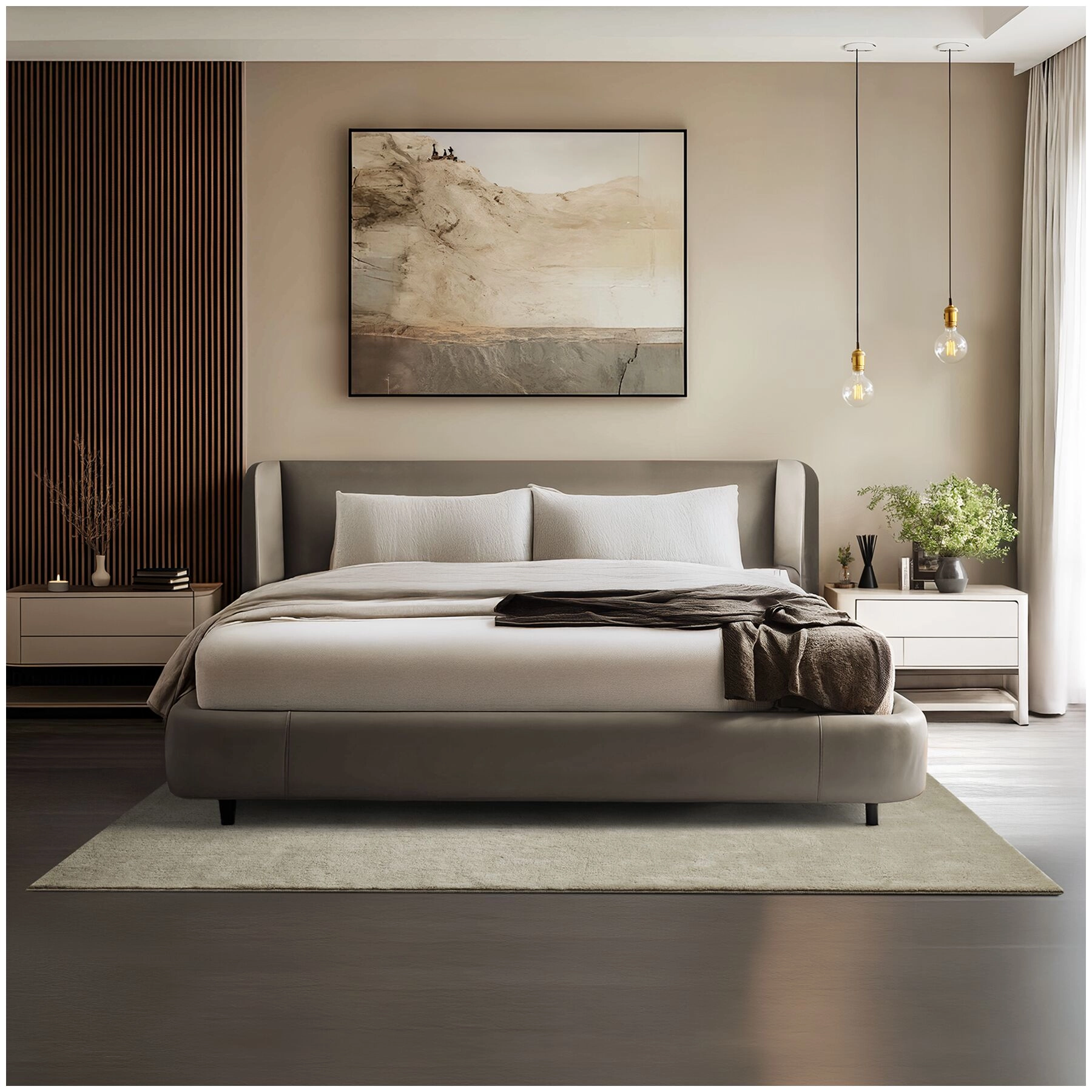 Kurzflorteppich Soft Zone - 140 x 200 cm, Sand