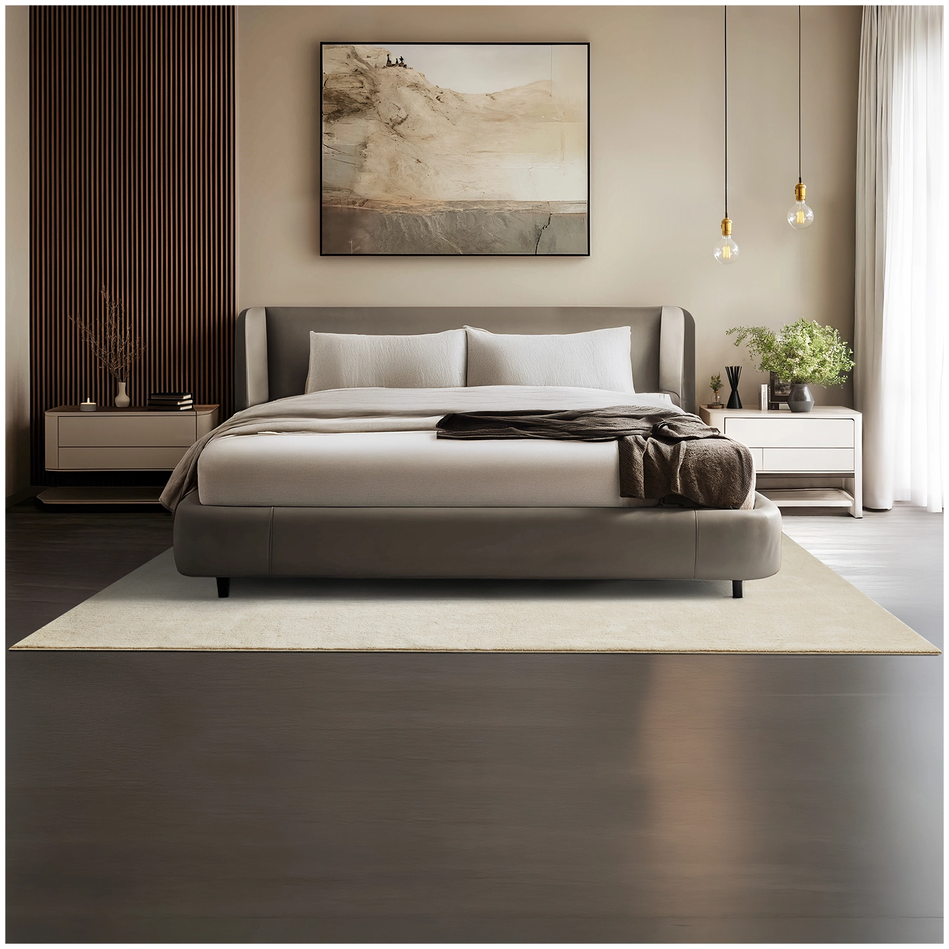 Kurzflorteppich Soft Zone - 160 x 230 cm, beige