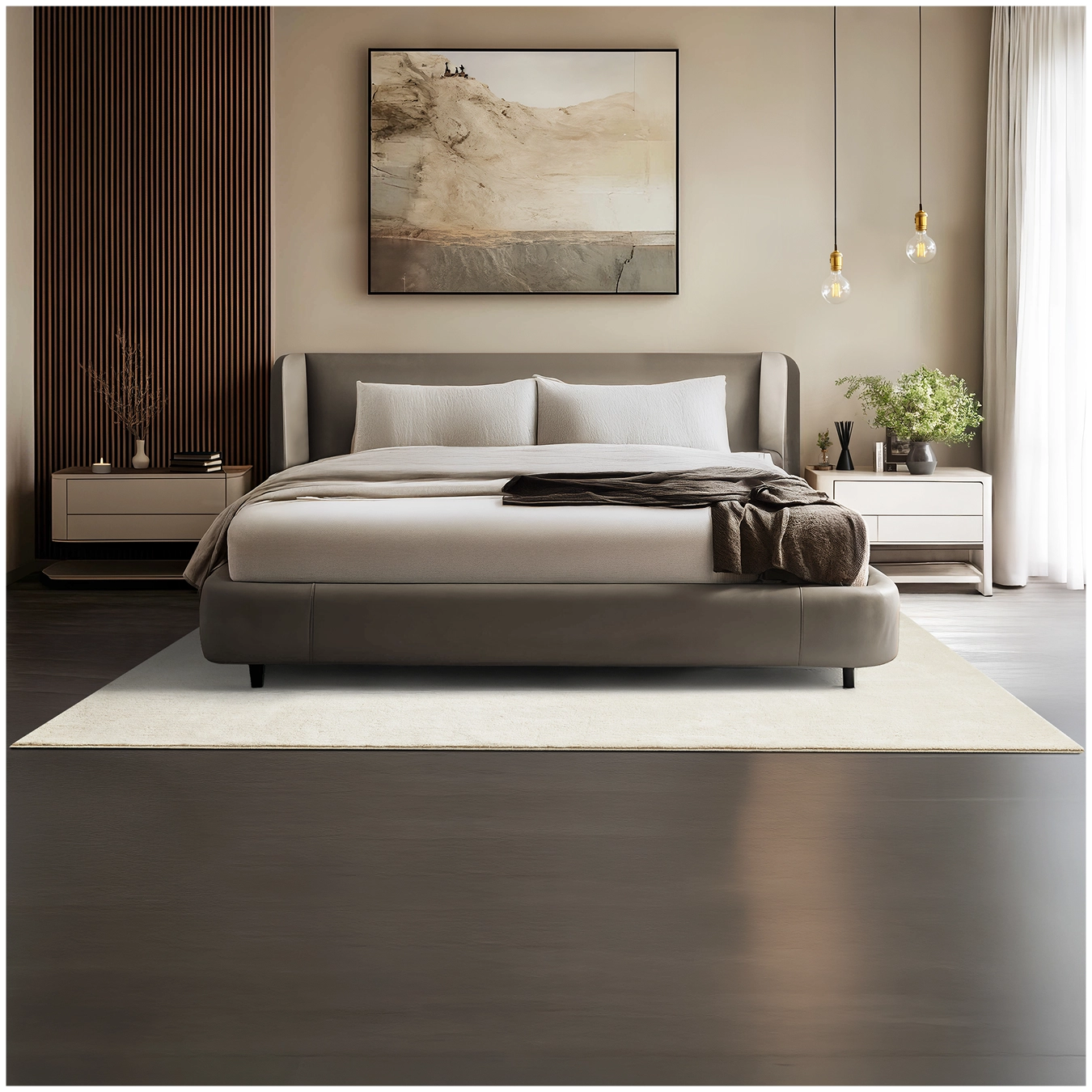 Kurzflorteppich Soft Zone - 160 x 230 cm, creme