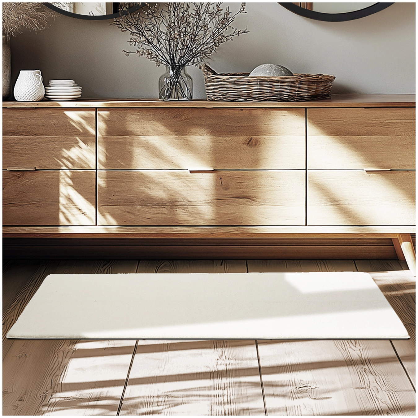 Kurzflorteppich Soft Zone - 60 x 110 cm, creme