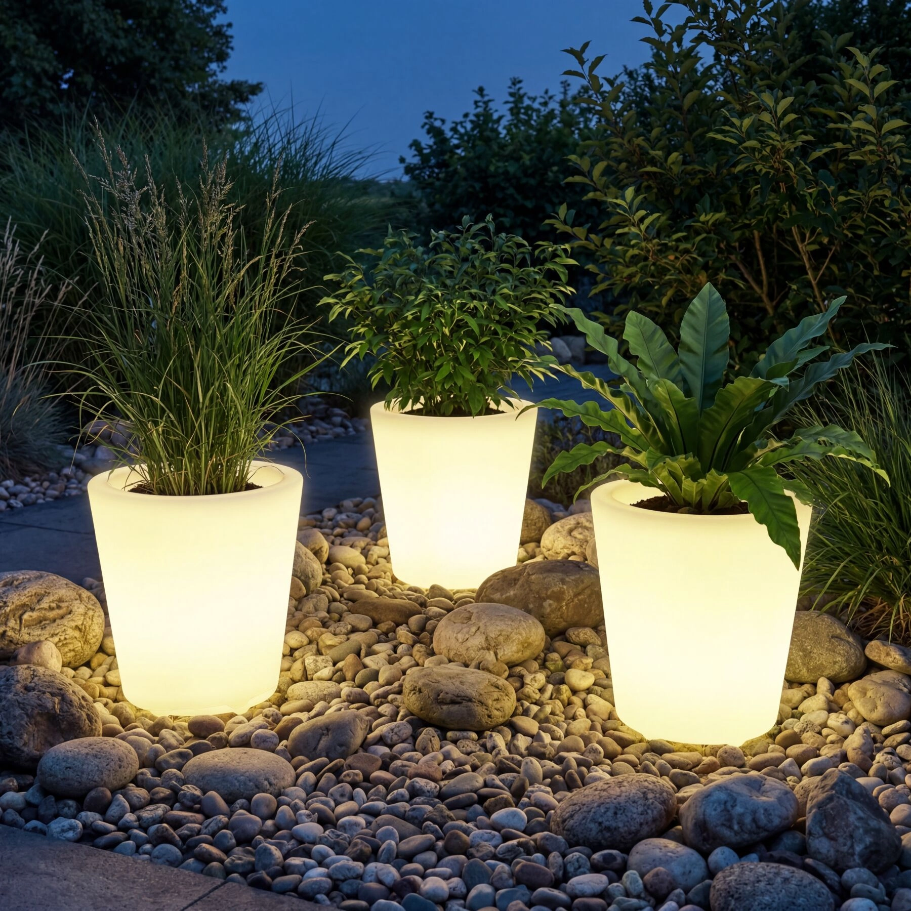 Leuchtzylinder Luminous Curve Cooler, LED, mit Fernbedienung - weiß