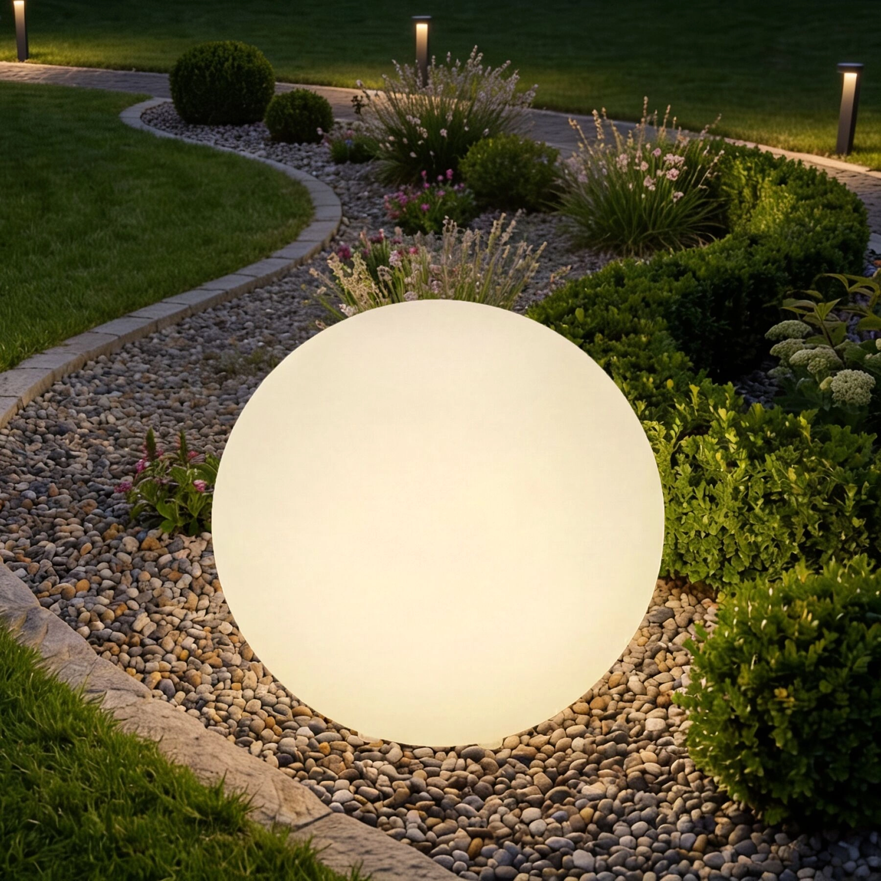 Kugelleuchte Luminous Globe, LED, mit Fernbedienung - L (Ø 50 x 50 cm)