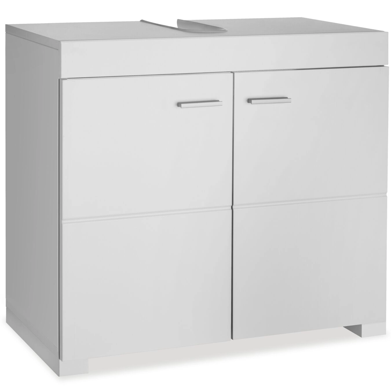 Waschbeckenunterschrank Idris, 2 Fächer, Belastbarkeit 35 kg - weiß