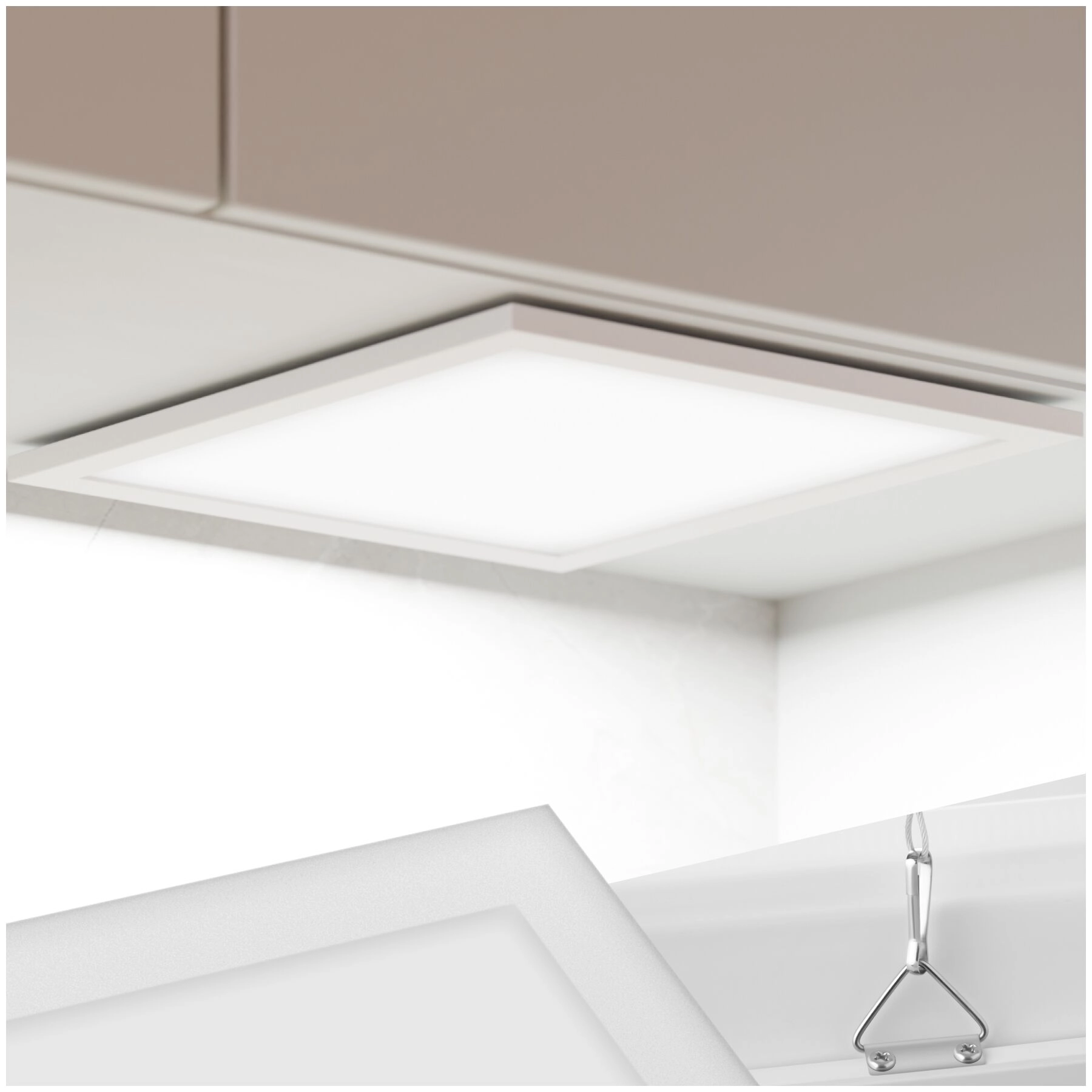LED-Paneel Lucerna, ultraflach, warmweiß - 29,5 x 29,5 cm