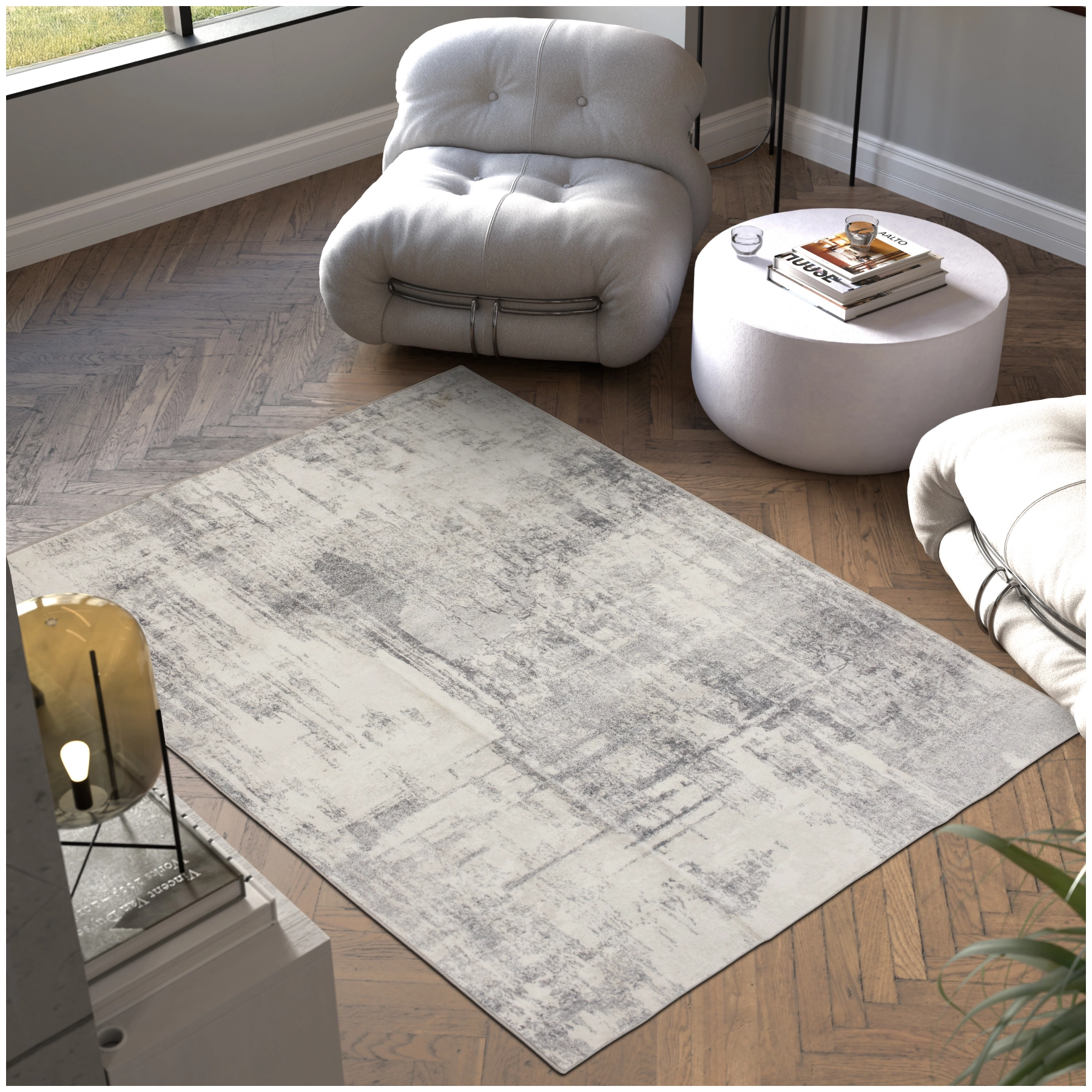 Vintage Designer Teppich Nadira, Kurzflor - 160 x 230 cm