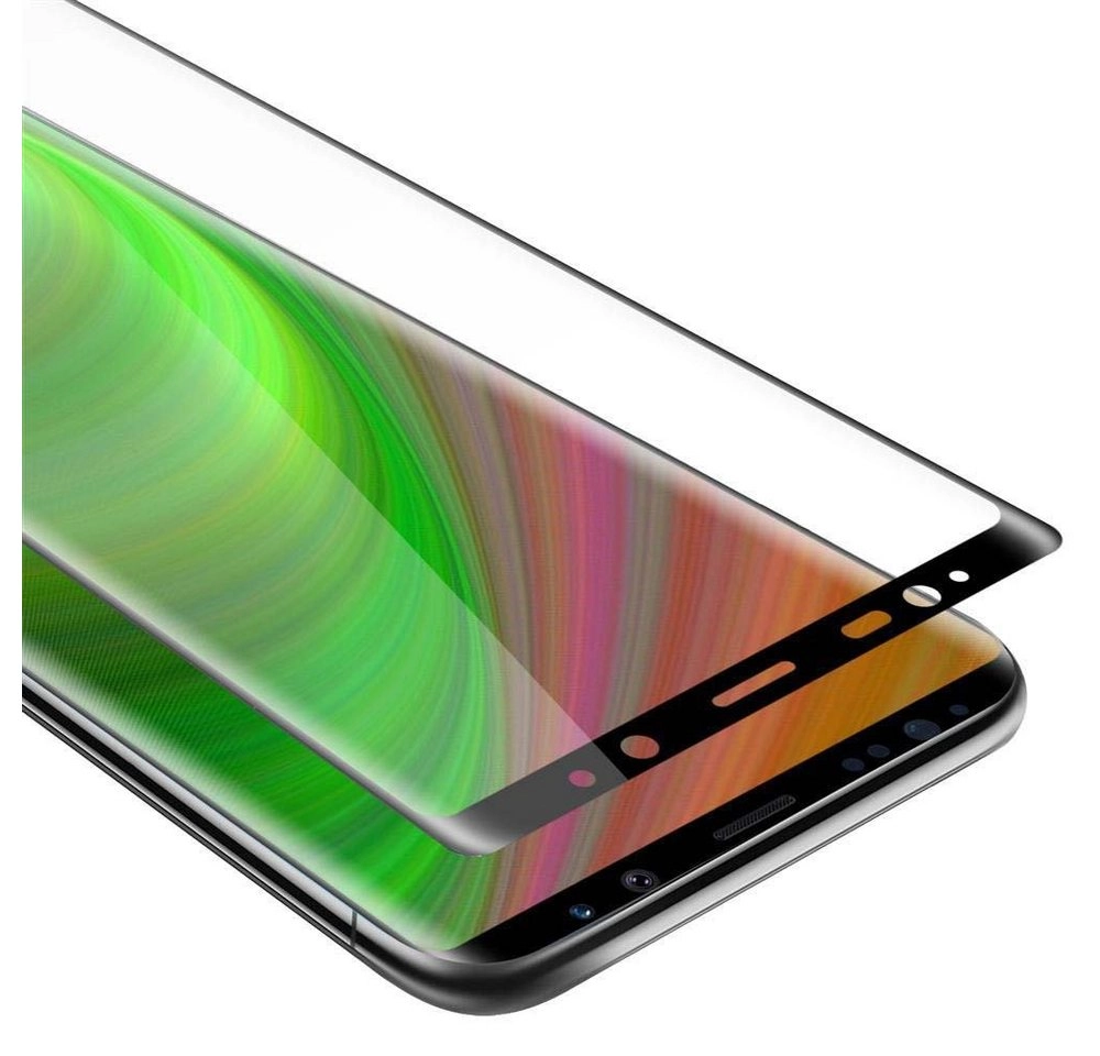 Cadorabo Vollbild Panzer Folie für Samsung Galaxy NOTE 8 Schutzfolie in TRANSPARENT mit SCHWARZ Gehärtetes (Tempered) Display-Schutzglas in 9H Härte mit 3D Touch Kompatibilität