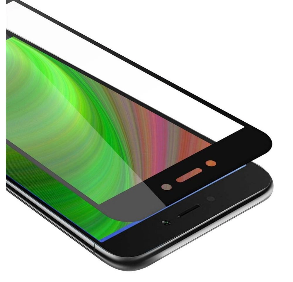 Cadorabo Vollbild Panzer Folie für Xiaomi RedMi 5A Schutzfolie in TRANSPARENT mit SCHWARZ Gehärtetes (Tempered) Display-Schutzglas in 9H Härte mit 3D Touch Kompatibilität