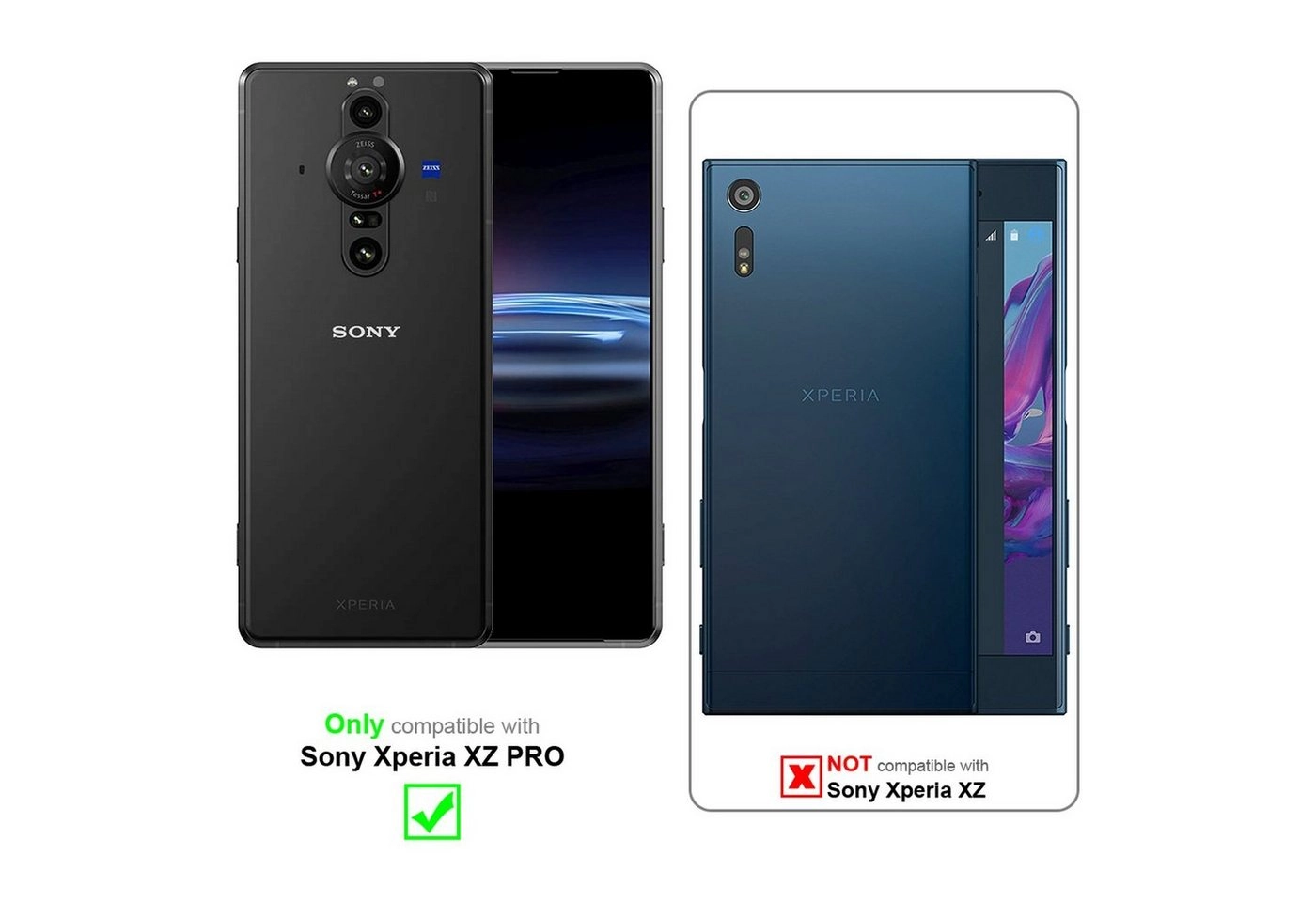 Cadorabo Panzer Folie für Sony Xperia XZ PRO Schutzfolie in KRISTALL KLAR Gehärtetes (Tempered) Display-Schutzglas in 9H Härte mit 3D Touch Kompatibilität