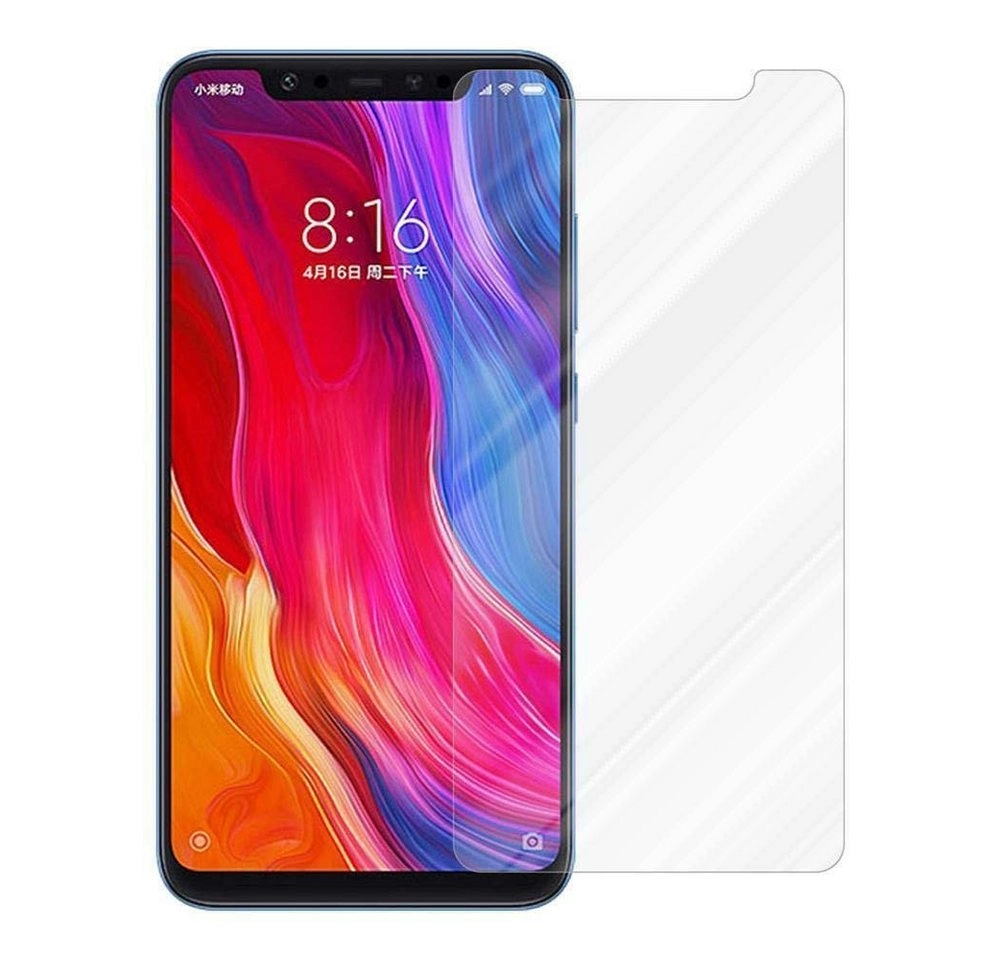 Cadorabo Panzer Folie für Xiaomi Mi 8 Schutzfolie in KRISTALL KLAR Gehärtetes (Tempered) Display-Schutzglas in 9H Härte mit 3D Touch Kompatibilität