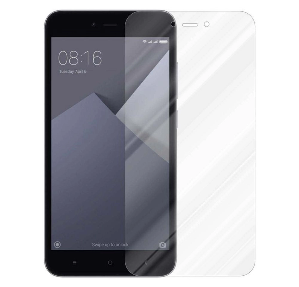 Cadorabo Panzer Folie für Xiaomi RedMi NOTE 5A Schutzfolie in KRISTALL KLAR Gehärtetes (Tempered) Display-Schutzglas in 9H Härte mit 3D Touch Kompatibilität