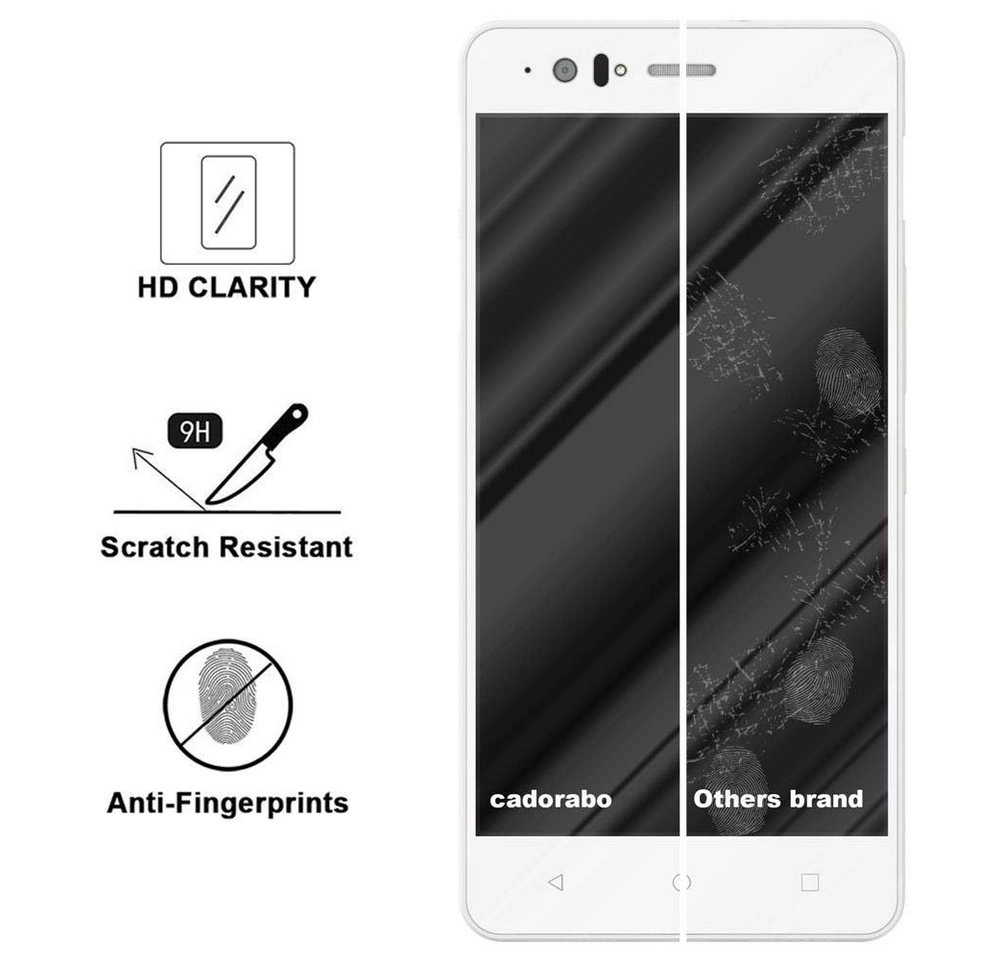 Cadorabo Panzer Folie für BQ Aquaris M5 Schutzfolie in KRISTALL KLAR Gehärtetes (Tempered) Display-Schutzglas in 9H Härte mit 3D Touch Kompatibilität
