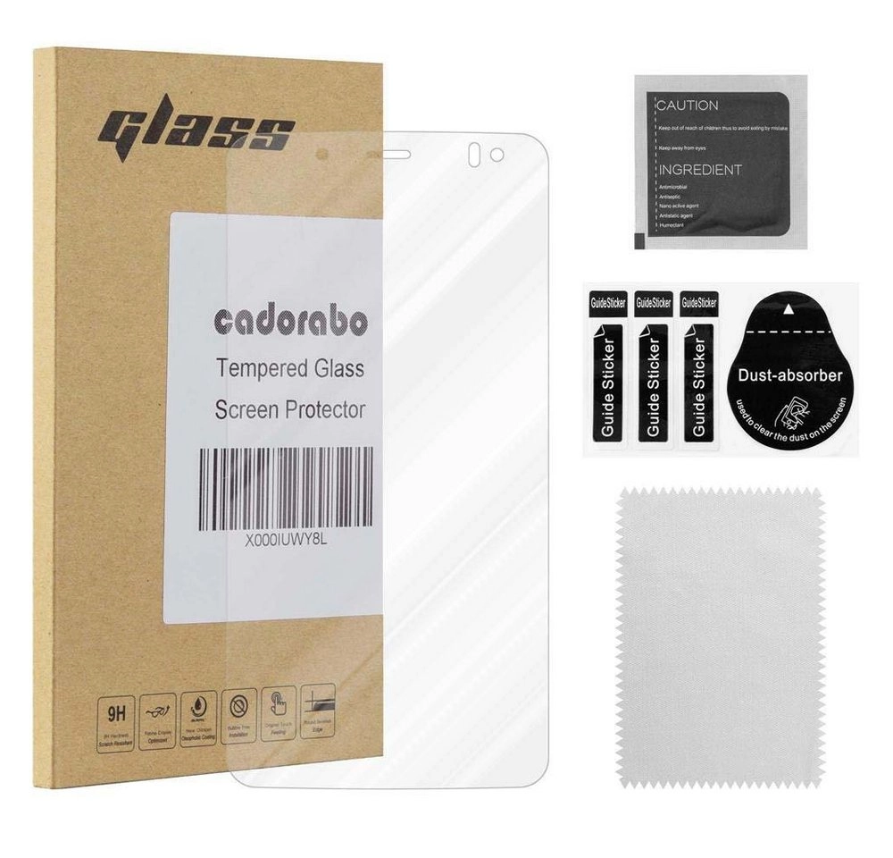 Cadorabo Panzer Folie für BQ Aquaris V / VS PLUS Schutzfolie in KRISTALL KLAR Gehärtetes (Tempered) Display-Schutzglas in 9H Härte mit 3D Touch Kompatibilität