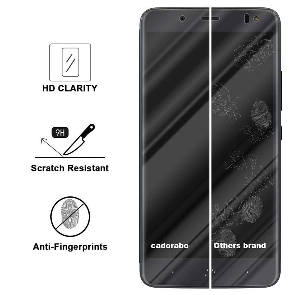 Cadorabo Panzer Folie für BQ Aquaris V / VS PLUS Schutzfolie in KRISTALL KLAR Gehärtetes (Tempered) Display-Schutzglas in 9H Härte mit 3D Touch Kompatibilität