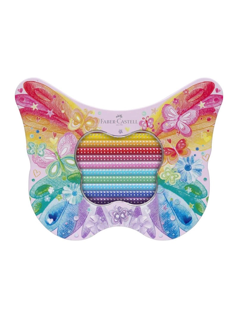 Faber-Castell, spielen & lernen, Geschenkset Sparkle Buntstifte Schmetterling