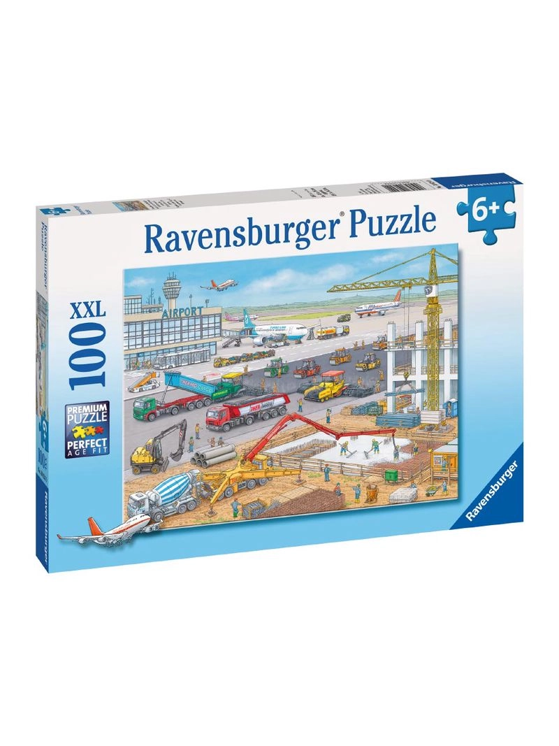Ravensburger, 100 Piece XXL Puzzles, Baustelle am Flughafen