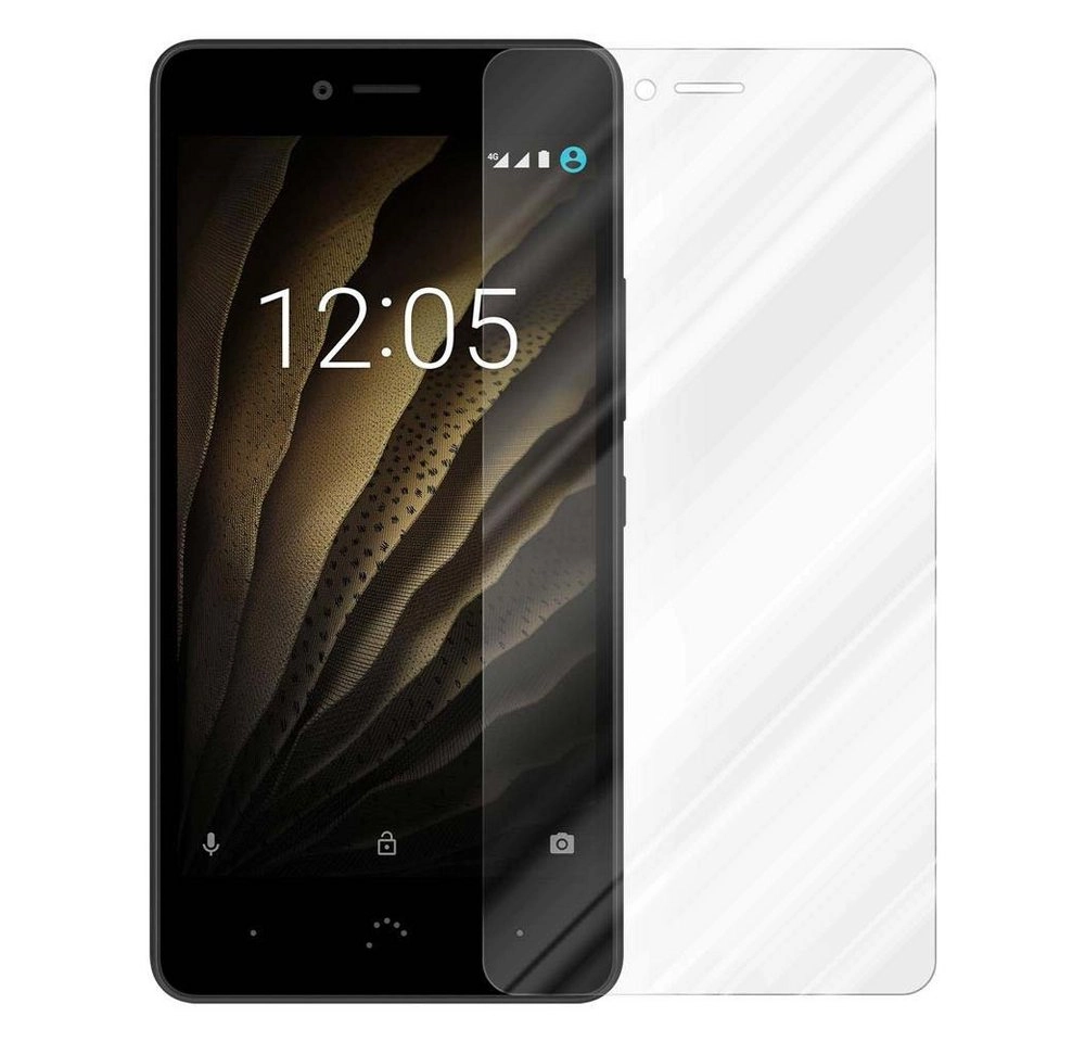 Cadorabo Panzer Folie für BQ Aquaris U / U Lite Schutzfolie in KRISTALL KLAR Gehärtetes (Tempered) Display-Schutzglas in 9H Härte mit 3D Touch Kompatibilität