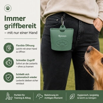 ROMNEYS Silikon-Leckerlietasche "Snack & Go"