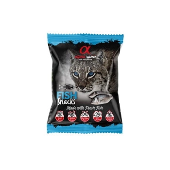 alpha spirit Cat Snack gewürfelt 50g Fisch
