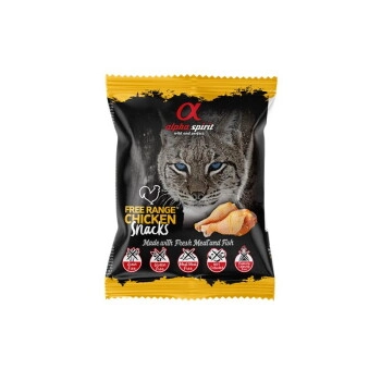 alpha spirit Cat Snack gewürfelt 50g Huhn