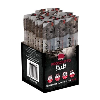alpha spirit Dog Stick 30er-Box Schinken
