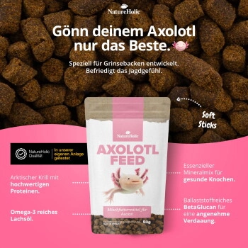 NatureHolic AxolotlFeed - Axolotl Spezialfutter 50g