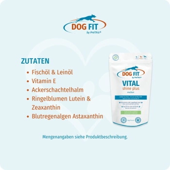 DOG FIT by PreThis ® VITAL shine plus (60 Kapseln = 53,0 g) M