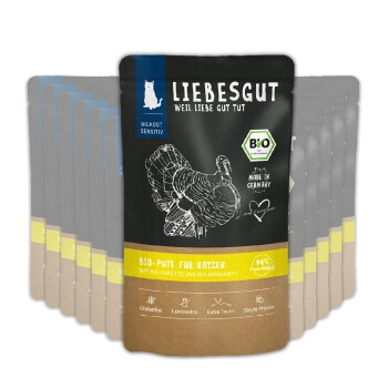 LIEBESGUT Katzenfutter Bio-Pute mit Bio-Karotte und Bio-Amaranth