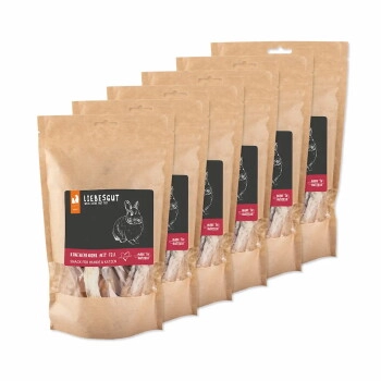 LIEBESGUT Hunde-Snack Kaninchen Ohr mit Fell