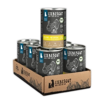 LIEBESGUT Katzenfutter Bio-Pute mit Bio-Karotte und Bio-Amaranth