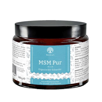Waldkraft MSM Pur – Organischer Schwefel (OptiMSM®) für Hunde und Katzen - 360g