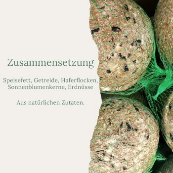 Orni Ganzjahres Riesenmeisenknödel mit Sonnenblumenkernen 500g, mit Netz ohne Folie 12 Stück