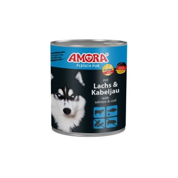 Amora Dog Pur 6x800g Kabeljau und Seelachs