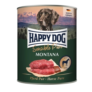HAPPY DOG Sensible Pure Nassfutter Hund Adult 6x800 g Pferd
