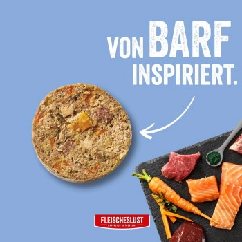 Fleischeslust Nassfutter Hund Wurst Lachs und Rind 6x800 g