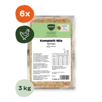 BARFER'S Komplett-Mix Geflügel 6x500 g