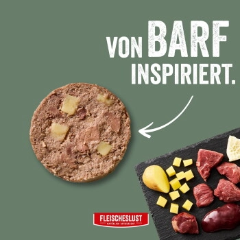 Fleischeslust Nassfutter Hund Wurst Pures Lamm 8x400 g