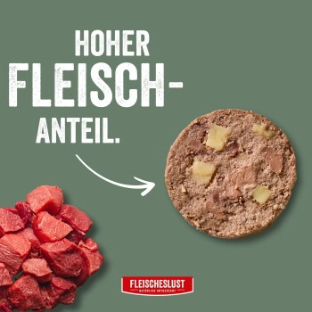 Fleischeslust Nassfutter Hund Wurst Pures Lamm 8x400 g