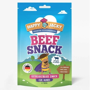 HAPPY JACKY Mono Hundesnack 6x130g Rind pur