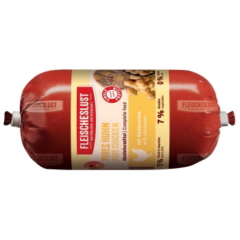 Fleischeslust Nassfutter Hund Wurst Huhn 15x200 g