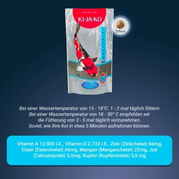 KI-JA-KO Koifischfutter Spirulina Plus 3 kg / 3mm