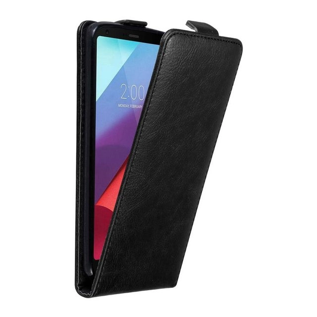Cadorabo Hülle für LG G6 in NACHT SCHWARZ Handyhülle im Flip Design mit unsichtbarem Magnetverschluss Case Cover Schutzhülle Etui Tasche Book Klapp Style