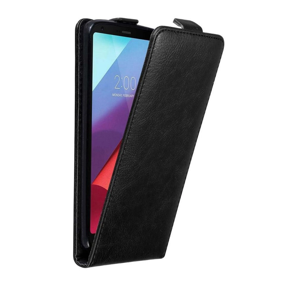 Cadorabo Hülle für LG G6 in NACHT SCHWARZ Handyhülle im Flip Design mit unsichtbarem Magnetverschluss Case Cover Schutzhülle Etui Tasche Book Klapp Style