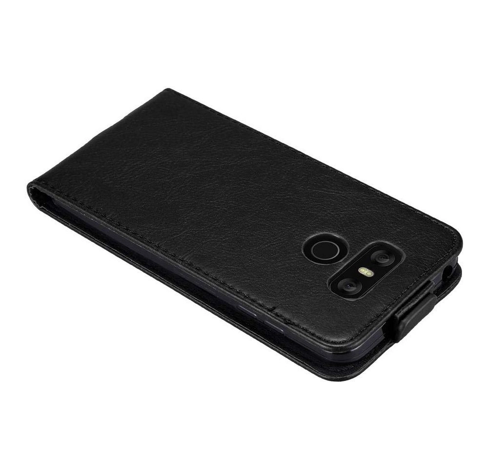 Cadorabo Hülle für LG G6 in NACHT SCHWARZ Handyhülle im Flip Design mit unsichtbarem Magnetverschluss Case Cover Schutzhülle Etui Tasche Book Klapp Style