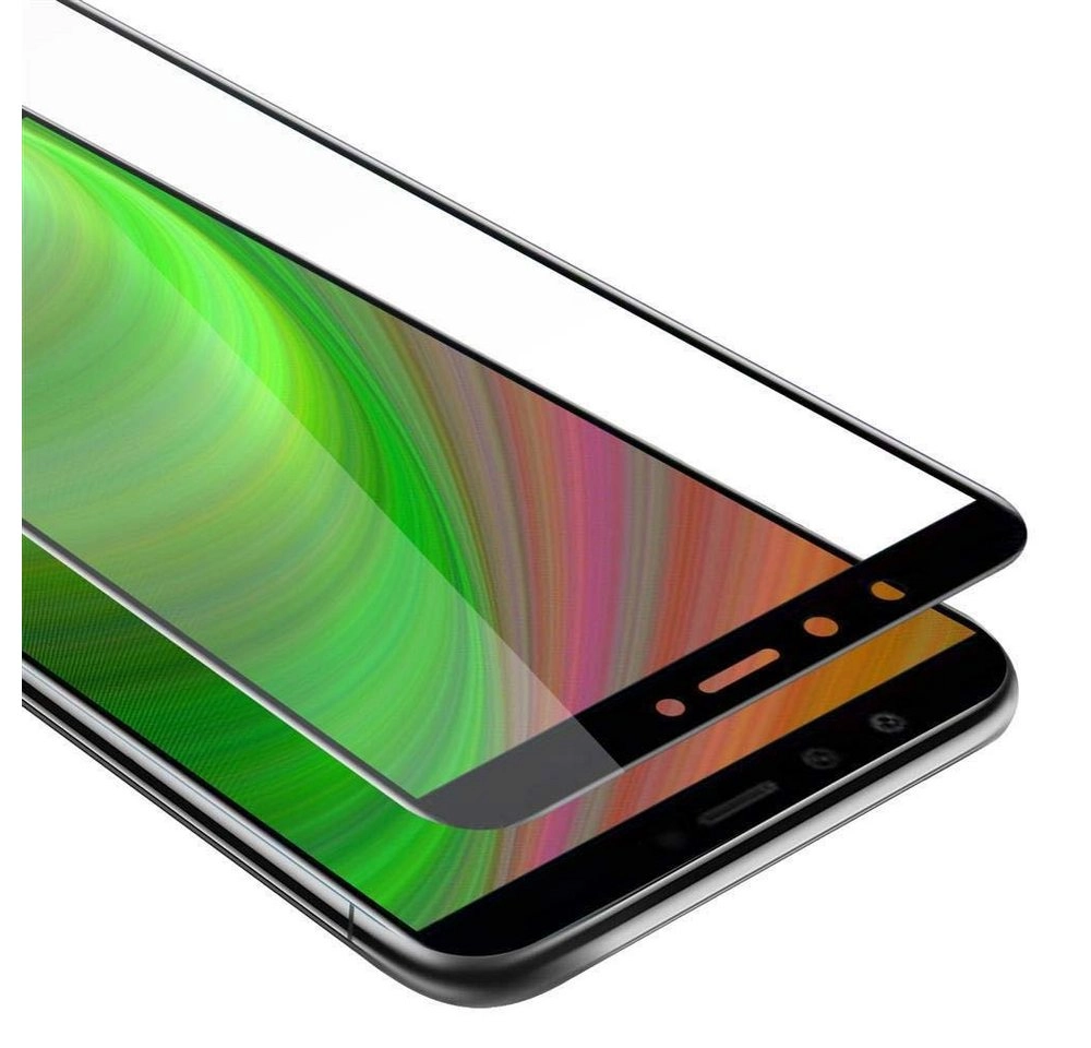 Cadorabo Vollbild Panzer Folie für Honor 7C Schutzfolie in TRANSPARENT mit SCHWARZ Gehärtetes (Tempered) Display-Schutzglas in 9H Härte mit 3D Touch Kompatibilität