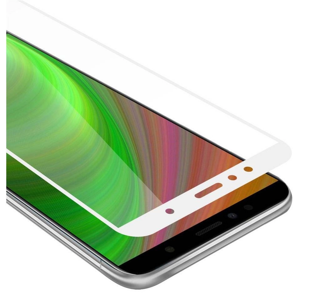 Cadorabo Vollbild Panzer Folie für Honor 7C Schutzfolie in TRANSPARENT mit WEISS Gehärtetes (Tempered) Display-Schutzglas in 9H Härte mit 3D Touch Kompatibilität